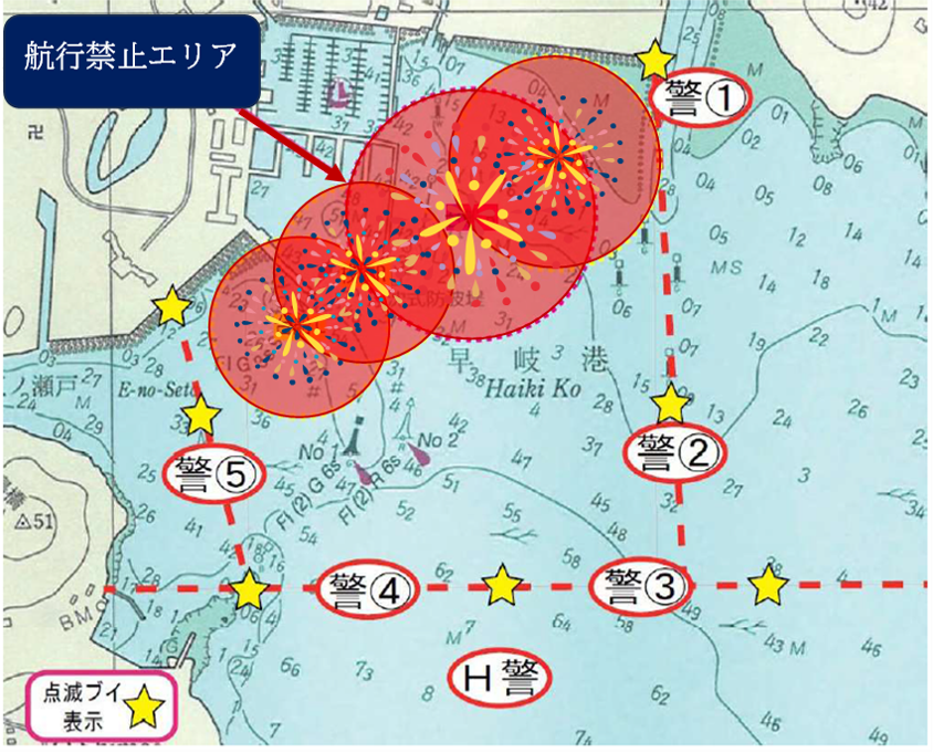 九州一大花火まつりに伴う「海上航行規制」について