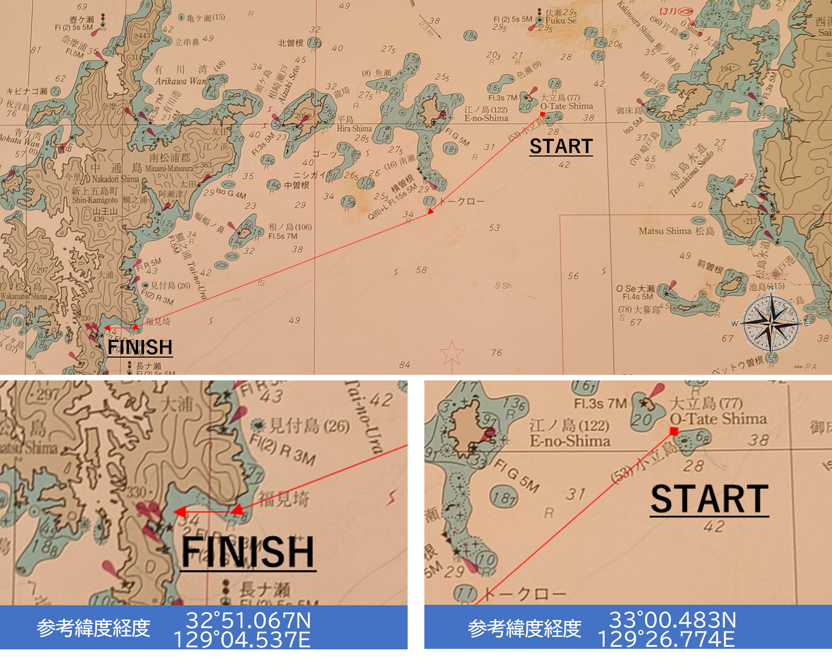 ヨットレース・START_FINISH地点図