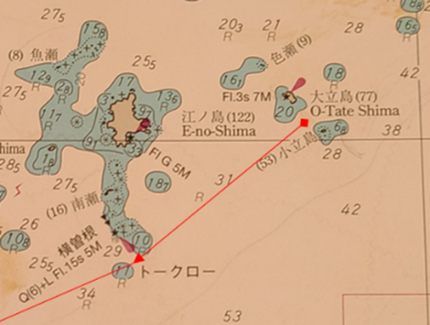 横曾根灯標進入禁止エリア図