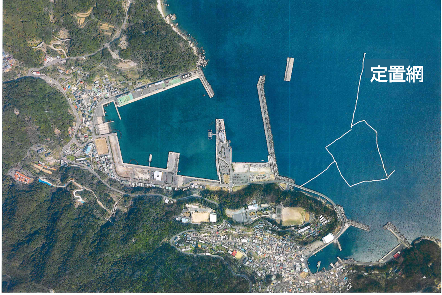 奈良尾漁港定置網設置位置図
